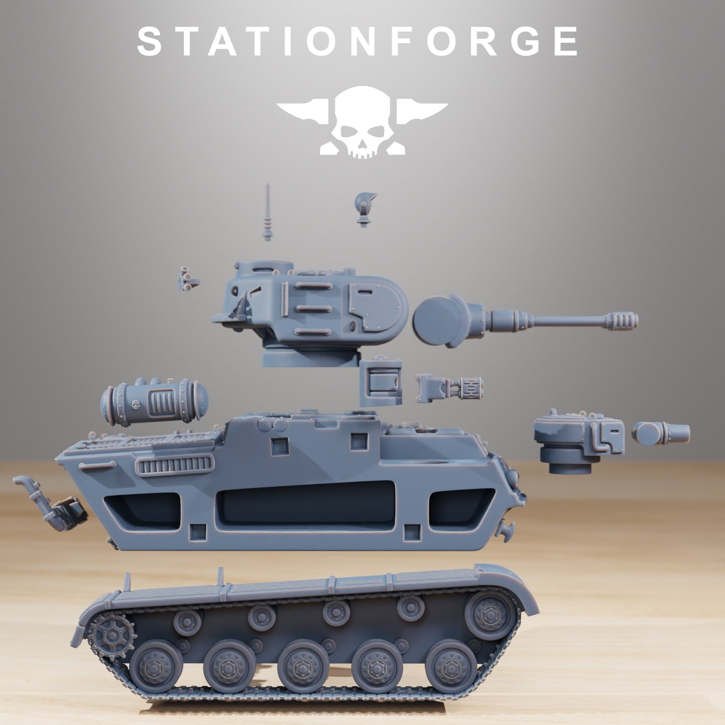Heavy Imperial Battle Tank of the Grim Guard, Death Division, Russ Korps