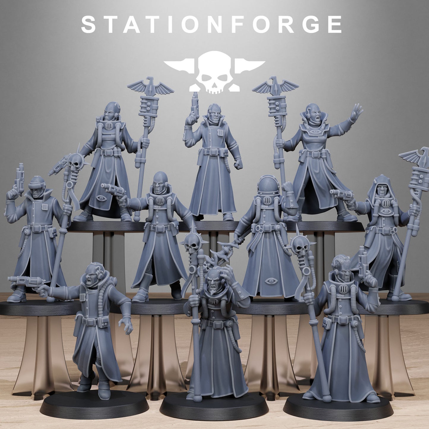 Imperial Seers of the Grim Guard x 10, Death Division, Psyker Korps