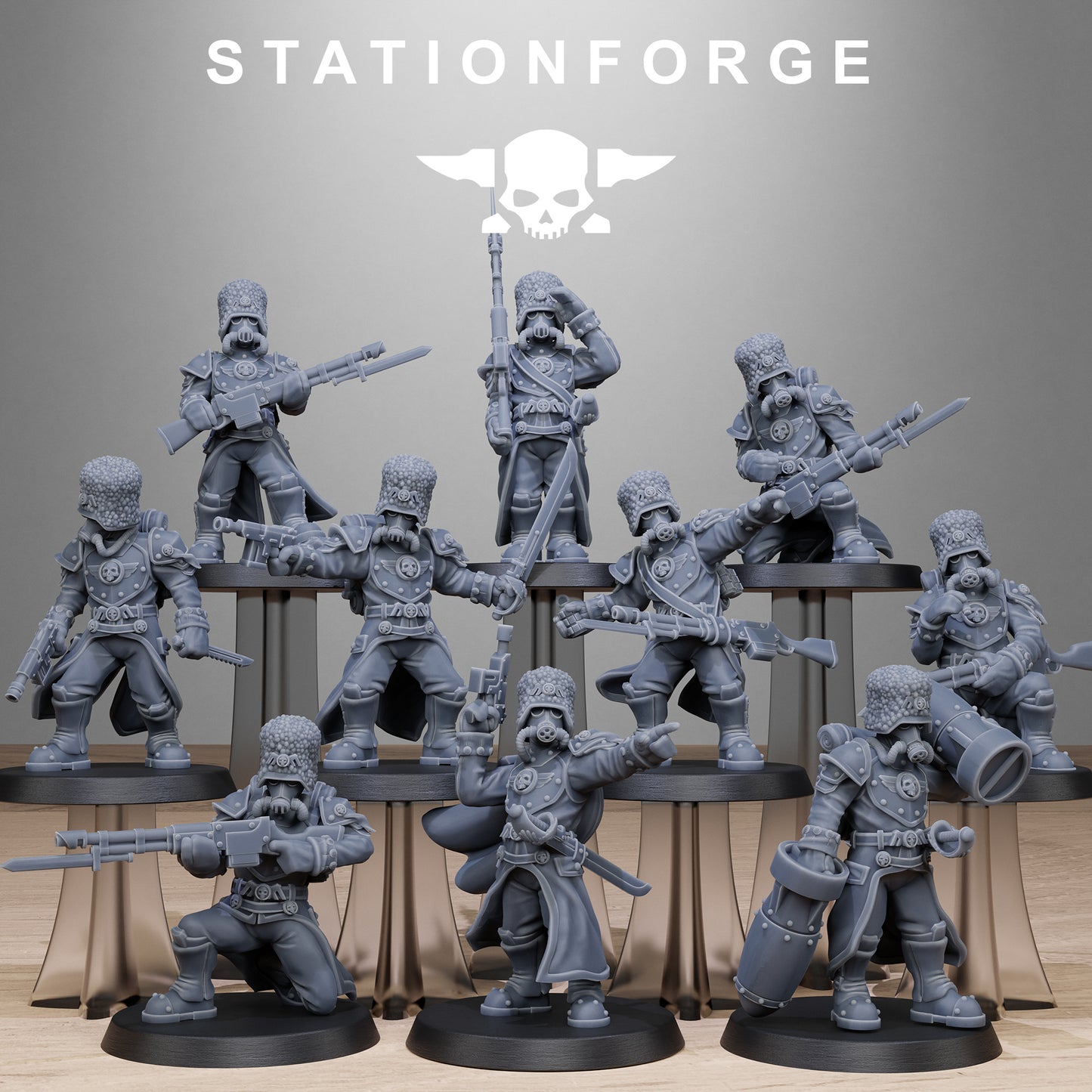 Imperial Soldiers of the Grim Guard x 10, Death Division, Royal Firstborn Korps