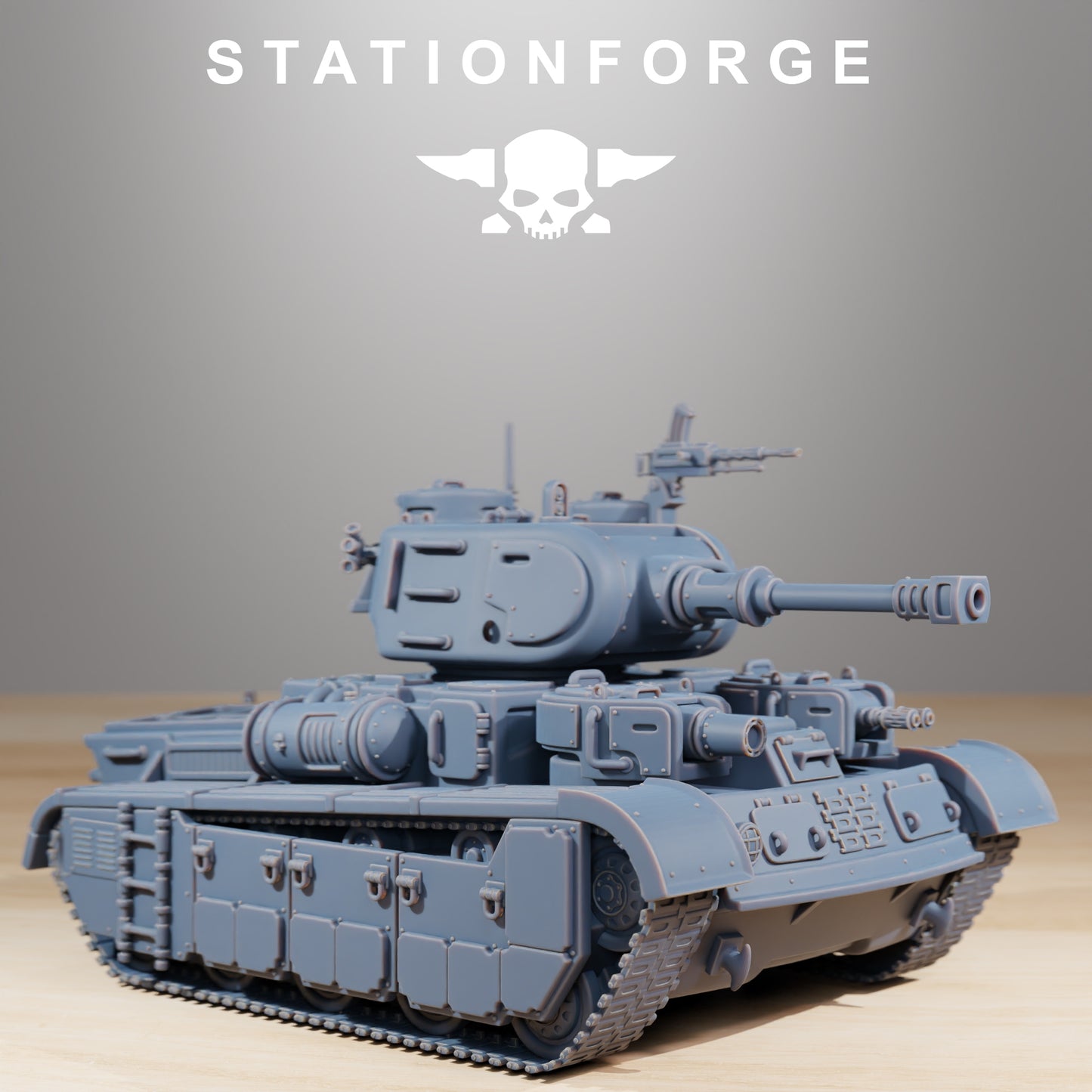 Heavy Imperial Battle Tank of the Grim Guard, Death Division, Russ Korps
