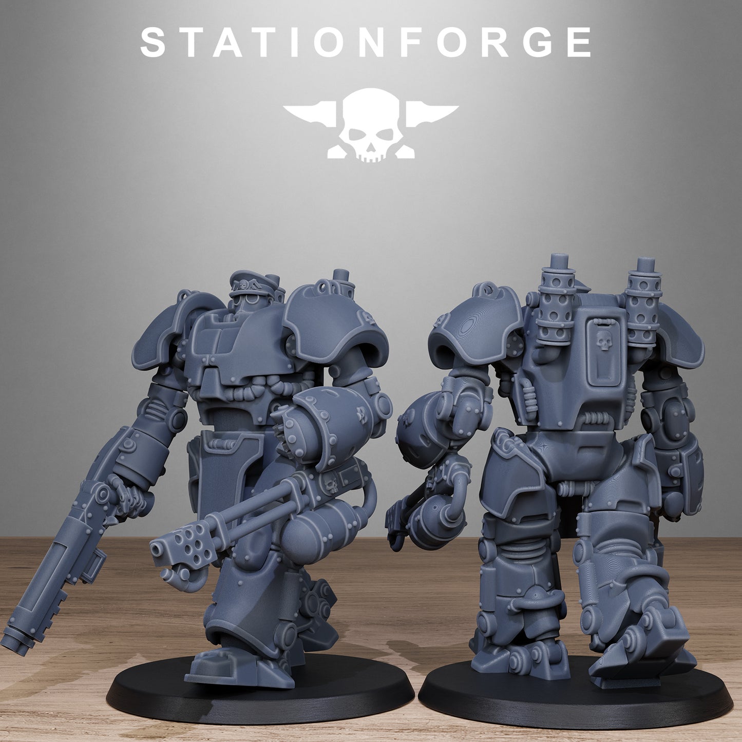 Imperial Ogres of the Grim Guard x 5, Death Division, Power Armour Korps