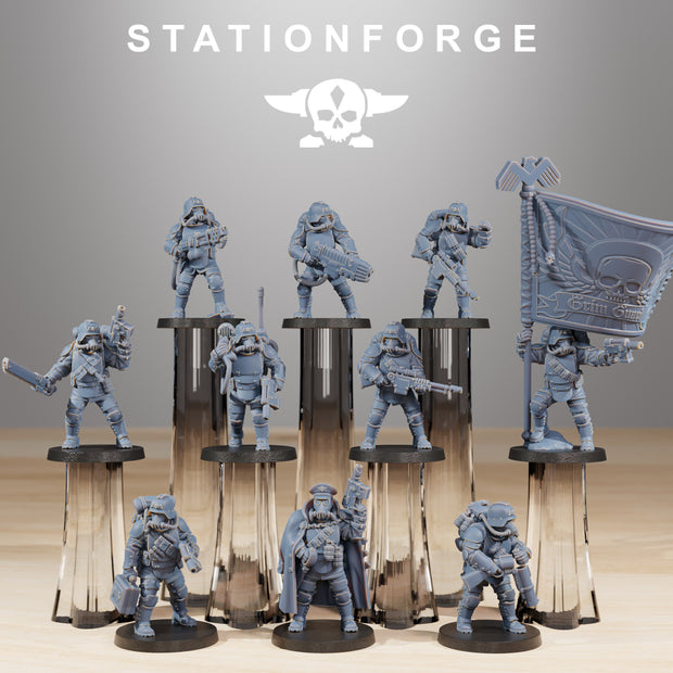 Imperial Kill Team of the Grim Guard x 10, Death Division, Ironclad Korps