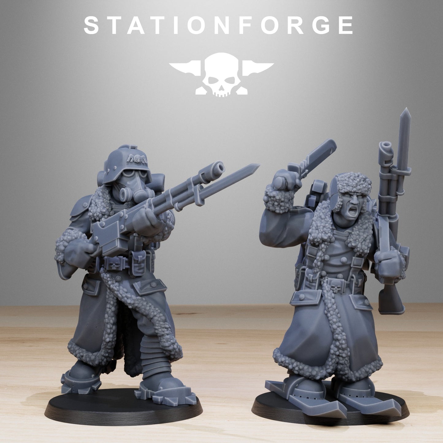 Imperial Soldiers of the Grim Guard x 10, Death Division, Frostwatch Skier Korps