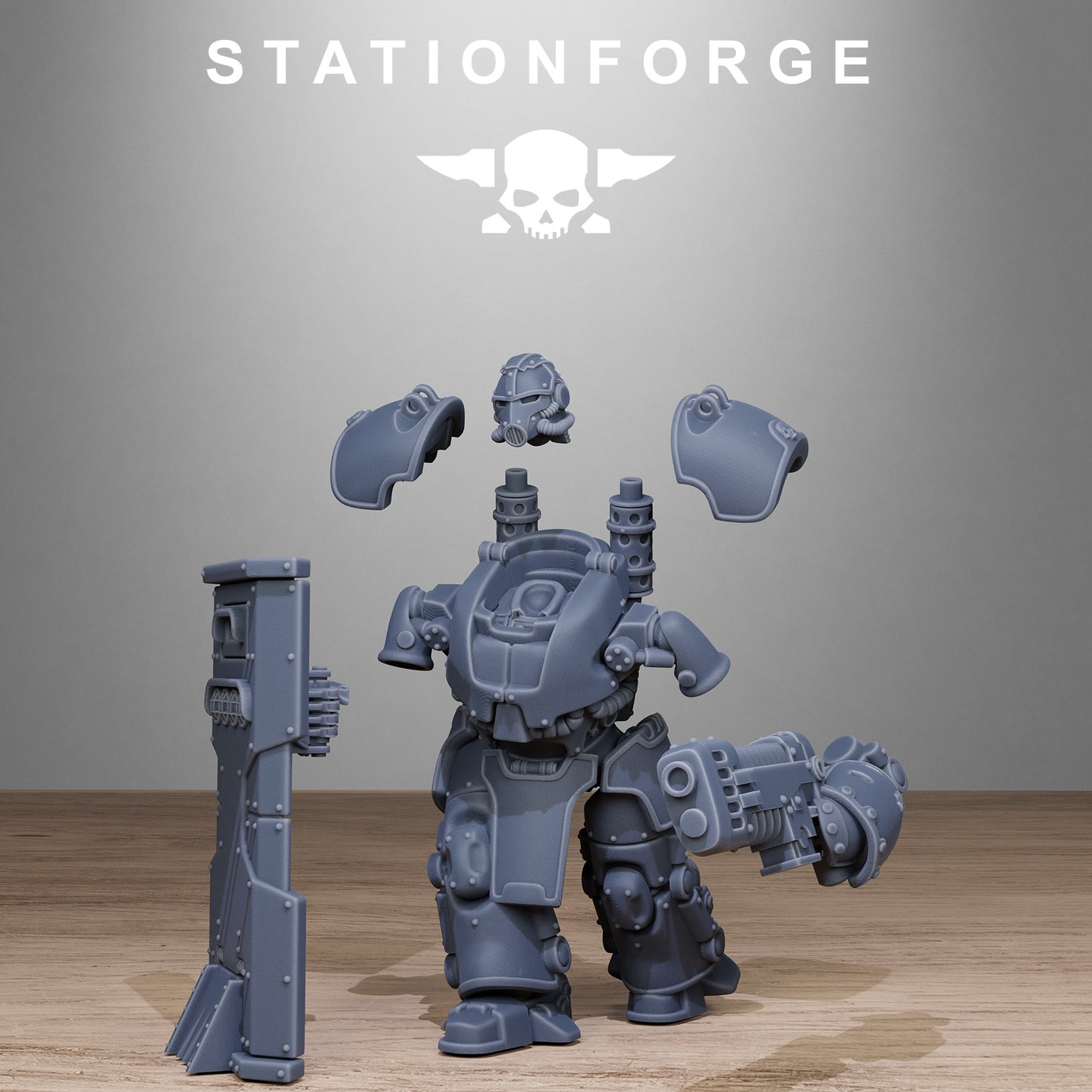 Imperial Ogres of the Grim Guard x 5, Death Division, Power Armour Korps