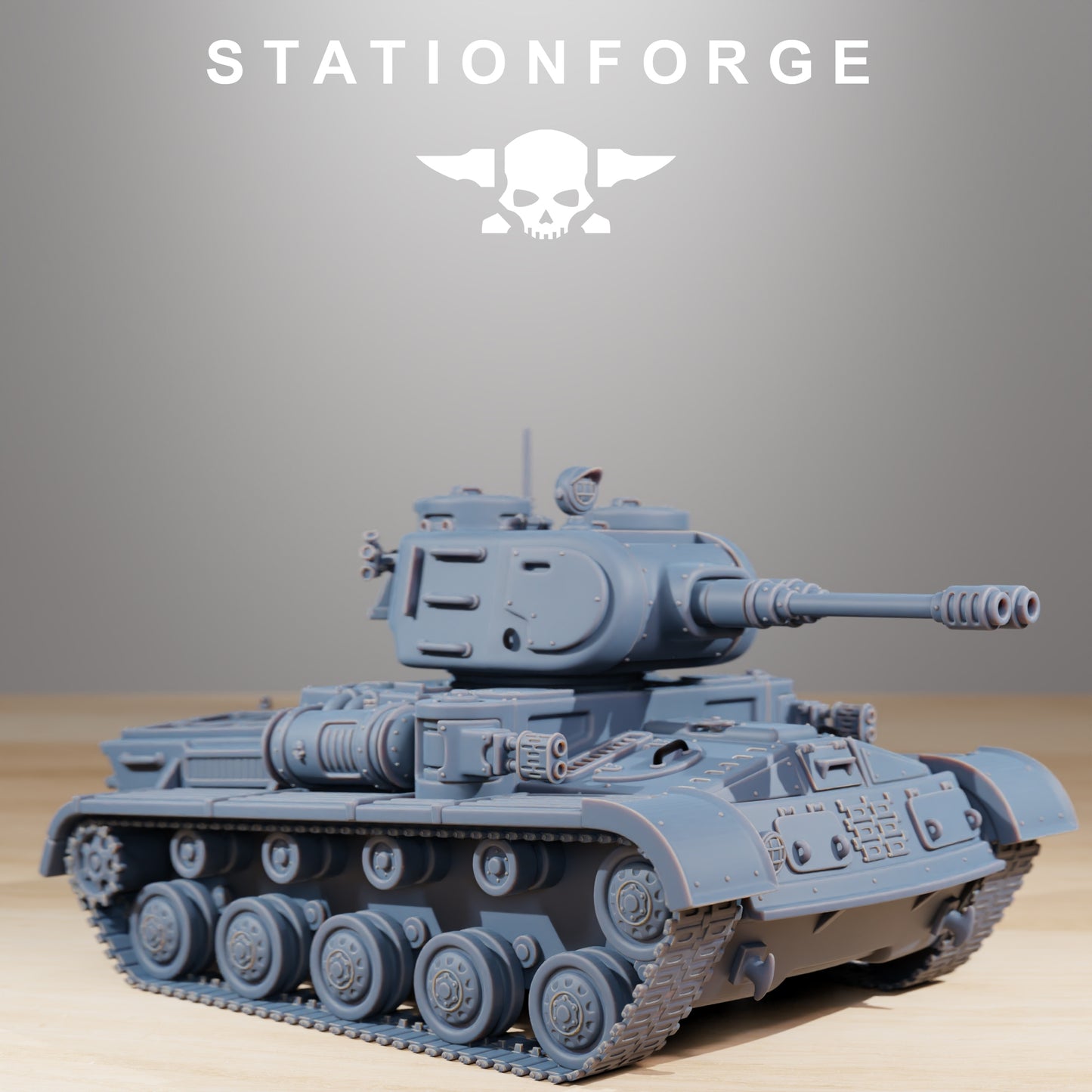 Heavy Imperial Battle Tank of the Grim Guard, Death Division, Russ Korps