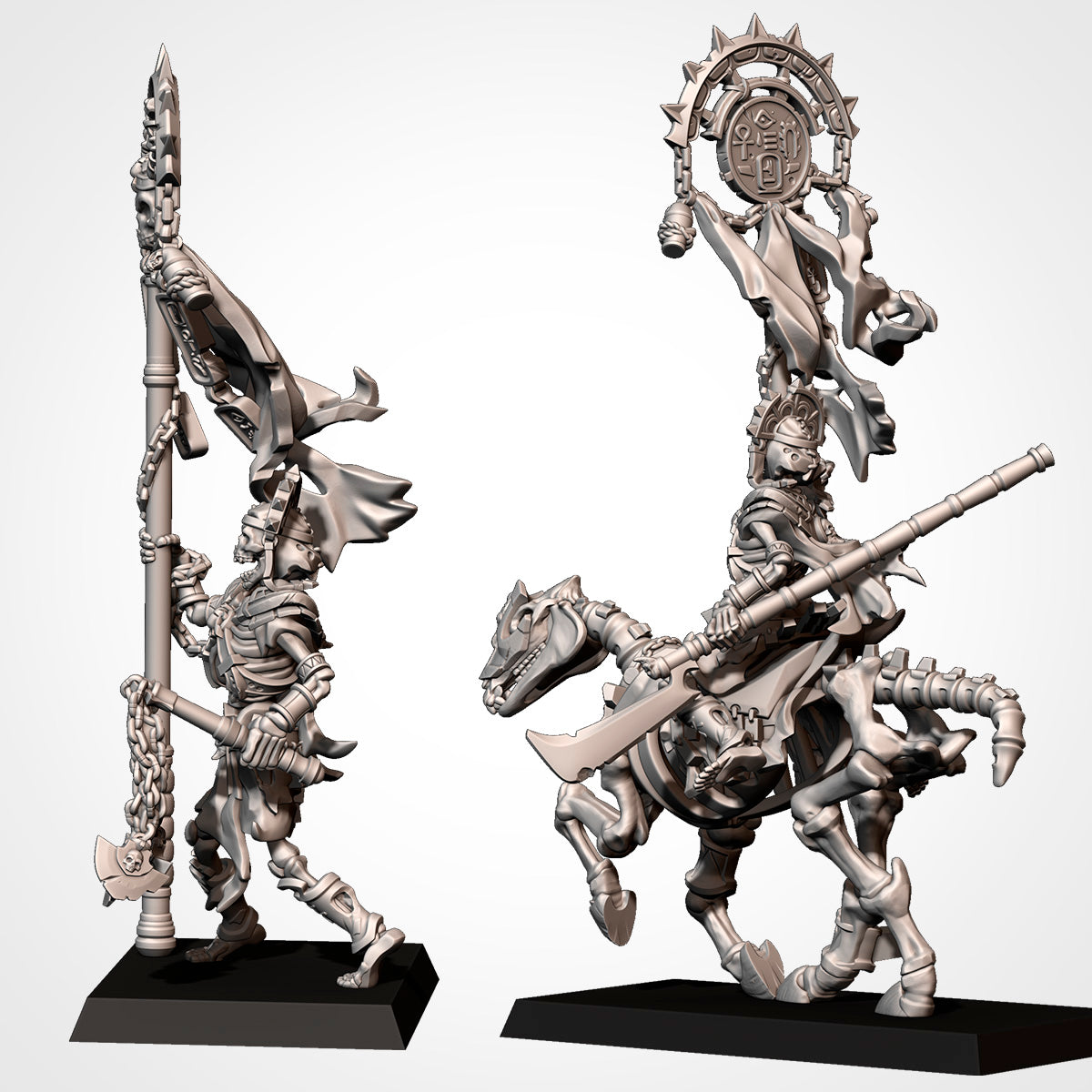 Armies of the Sand - Standard Bearer Multipack, Tomb Legions, Kings Chosen