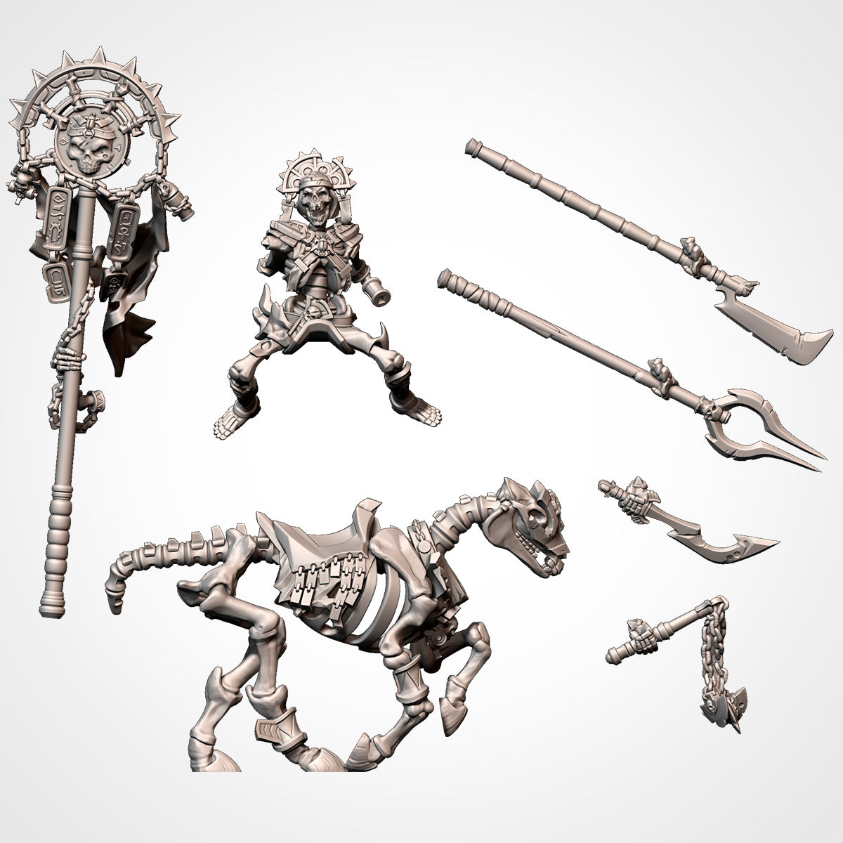 Armies of the Sand - Standard Bearer Multipack, Tomb Legions, Kings Chosen