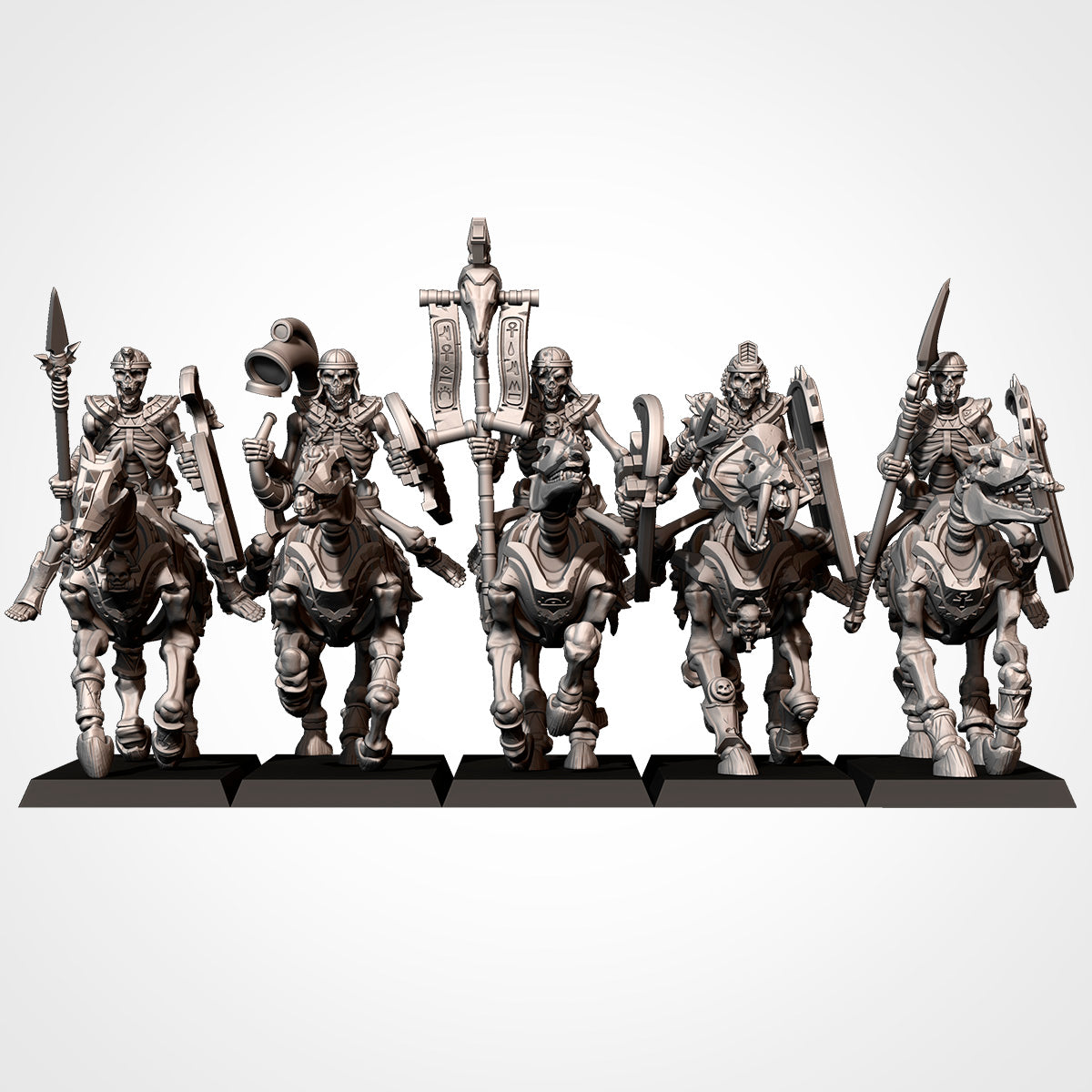 Armies of the Sand - Heavy Skeleton Cavalry x 5, Tomb Guards, Kings Horsemen