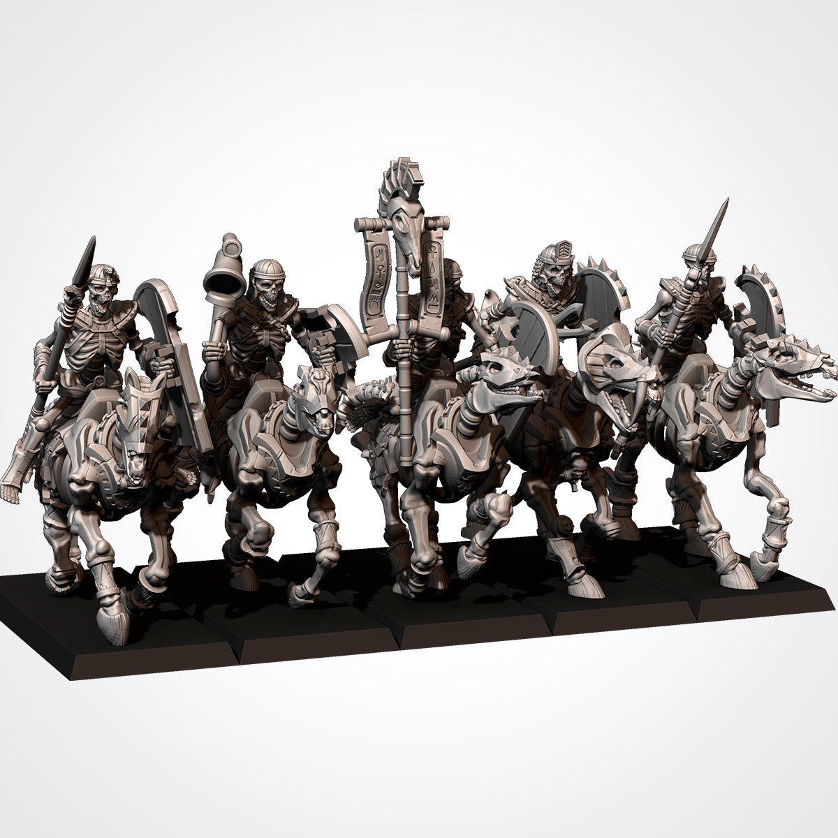 Armies of the Sand - Heavy Skeleton Cavalry x 5, Tomb Guards, Kings Horsemen