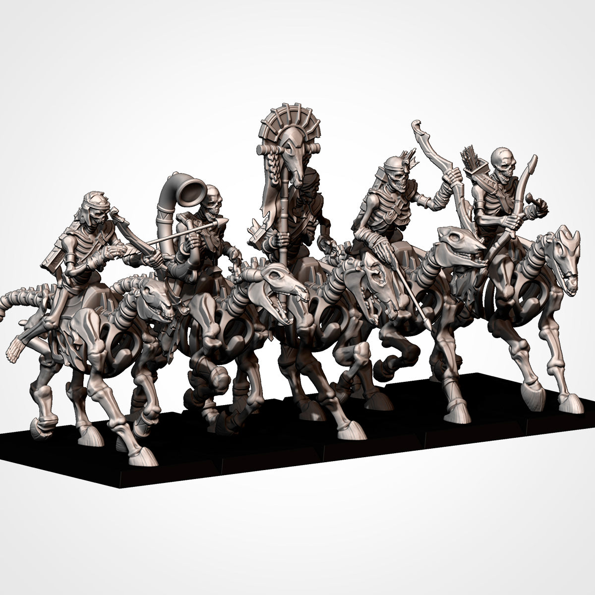 Armies of the Sand - Light Skeleton Cavalry x 5, Tomb Archers, Kings Horsemen