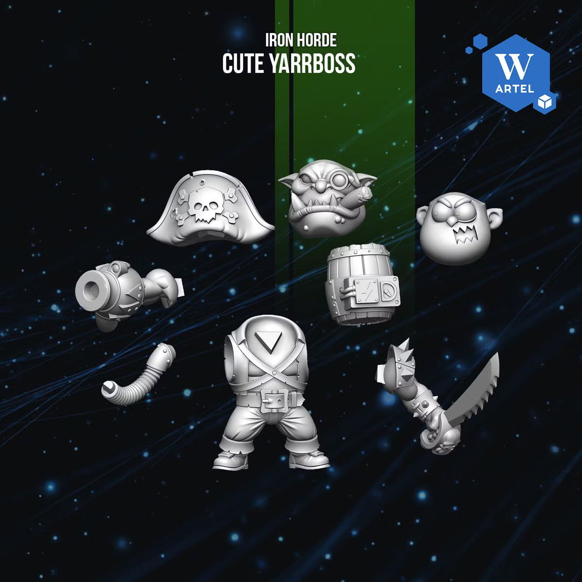 Artel W, Iron Horde, Cute Yarrboss, Megaboss, Orc Pirate