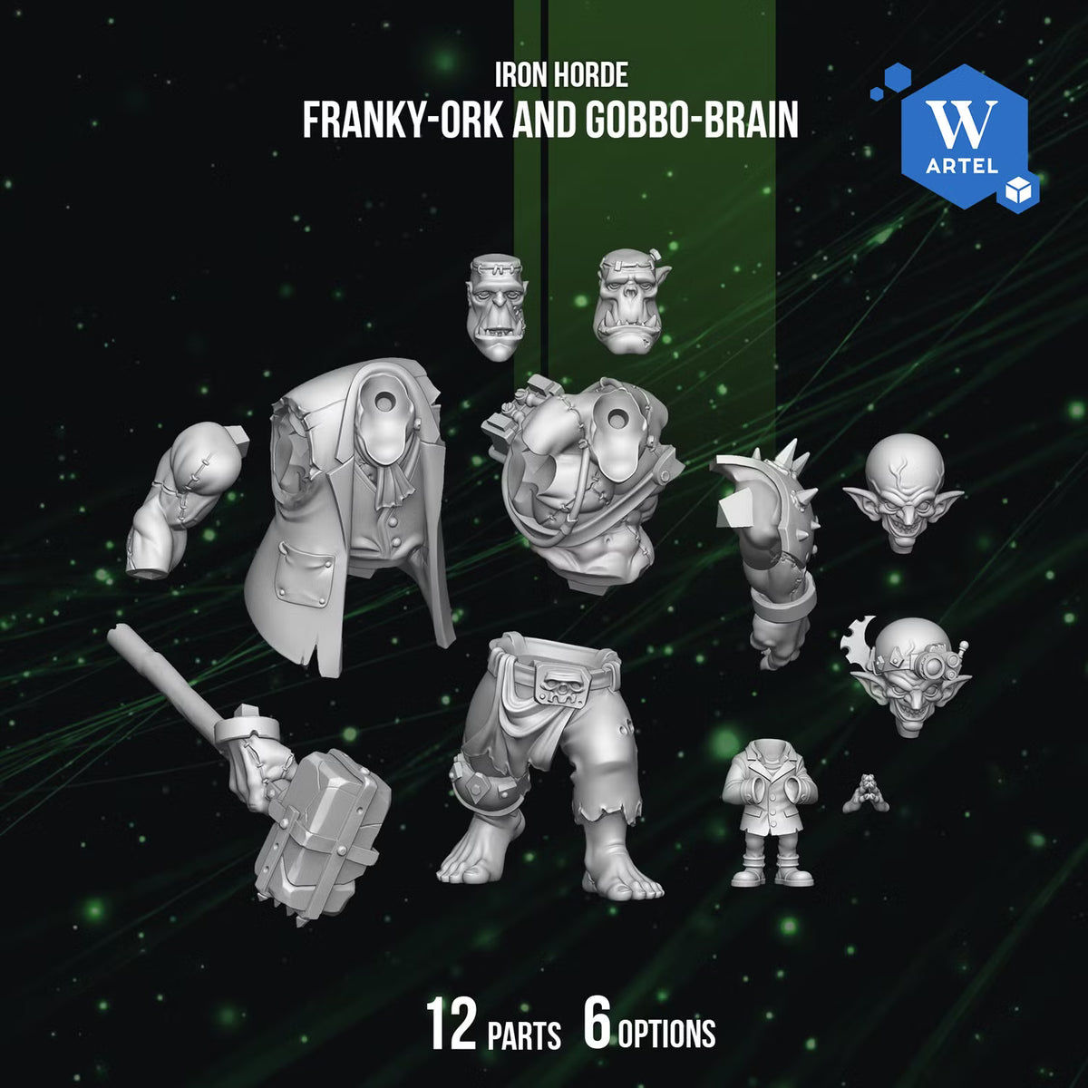 Artel W, Iron Horde, Franky-Ork and Gobbo-Brain, Boss, Painboy