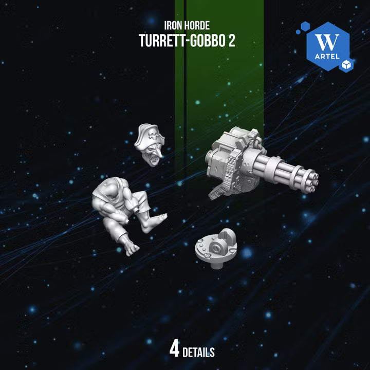 Artel W, Iron Horde, Pirate Turret Gobbo 2, Mec, Orc