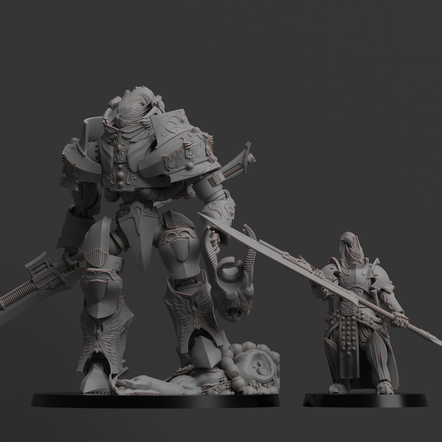 Diverging Realms - Custodians Dread Mech, Vestalian Arkhon-Construct