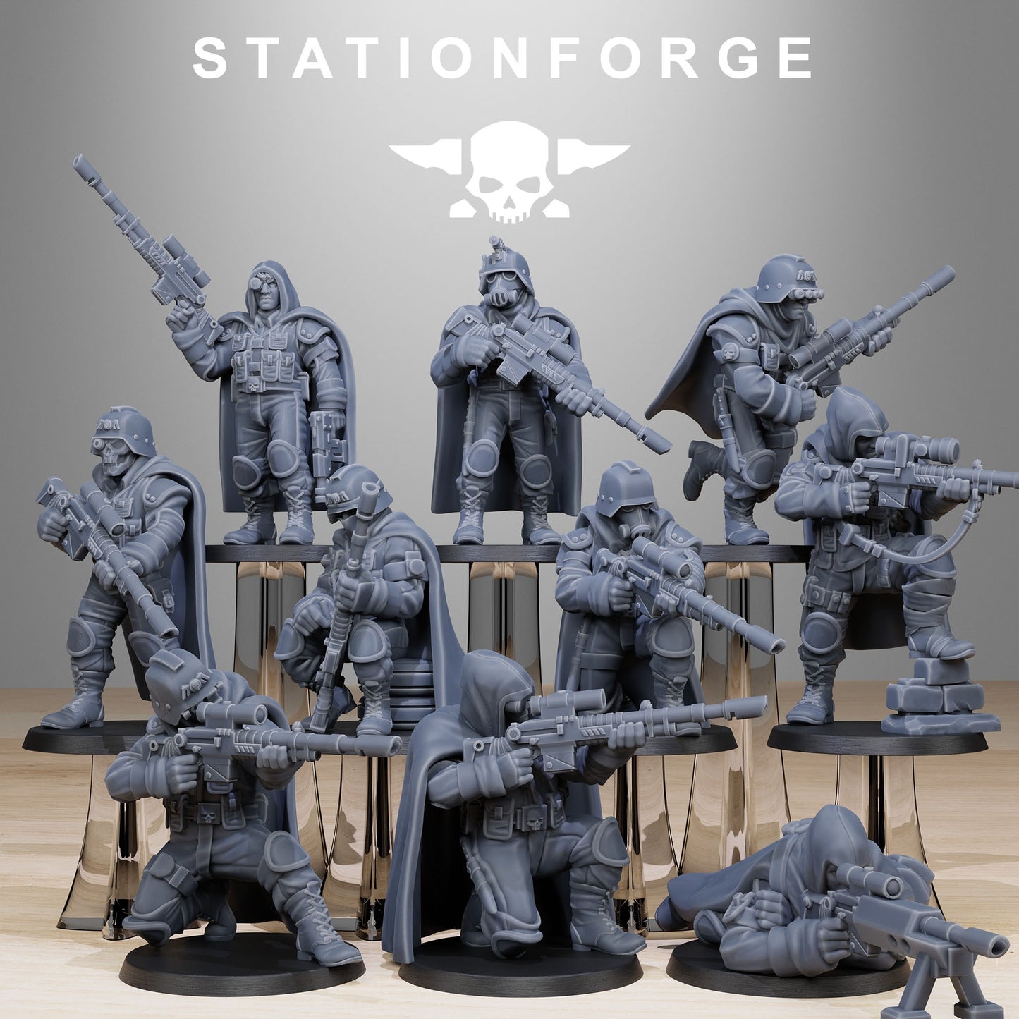 Imperial Marksmen of the Grim Guard x 10, Death Division, Sniper Korps Unit 2