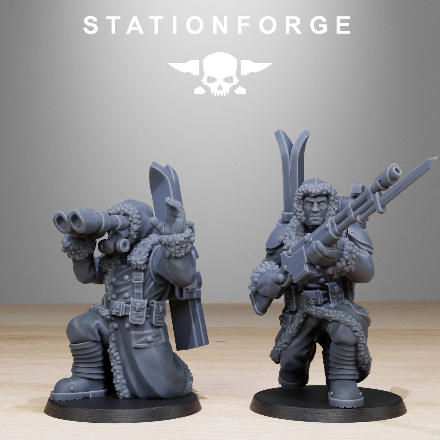 Imperial Soldiers of the Grim Guard x 10, Death Division, Frostwatch Skier Korps