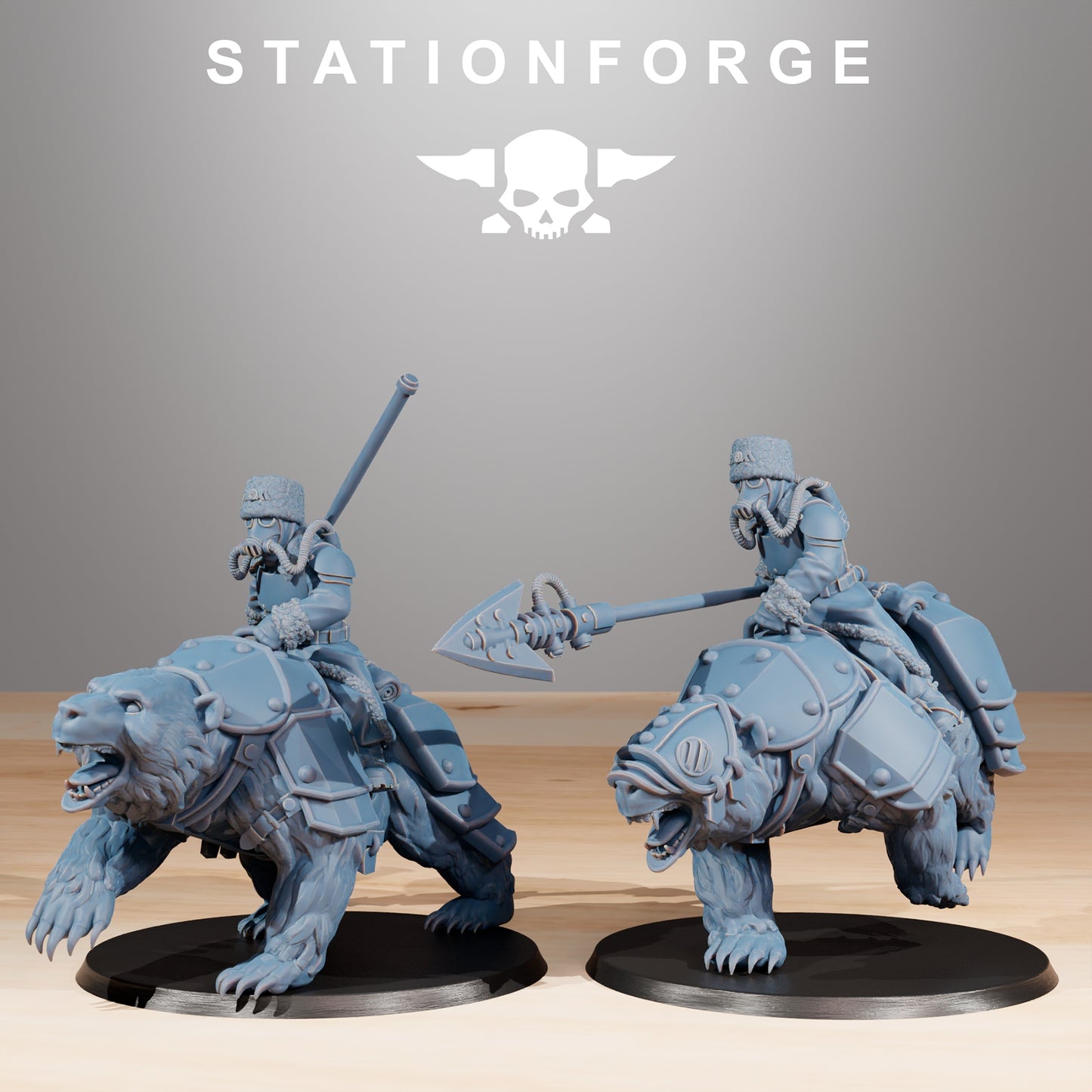 Grim Guard Bear Riders x 11, Rough Ground Division, Stationforge