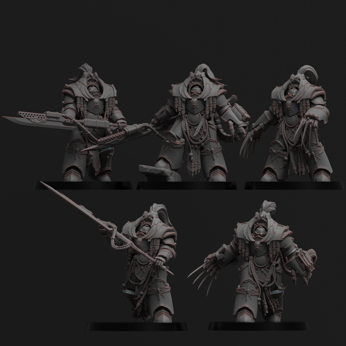 Diverging Realms - White Tower Guard Custodians - Vestalian Paladins x 5
