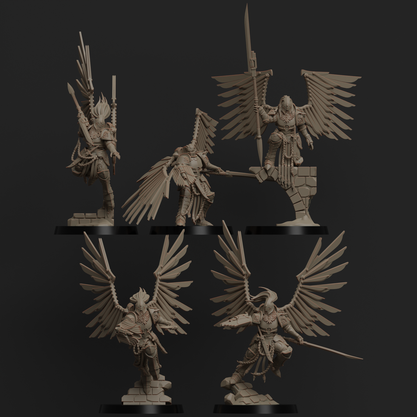 Diverging Realms - Vestalian Guard Custodian, Watchers x 5