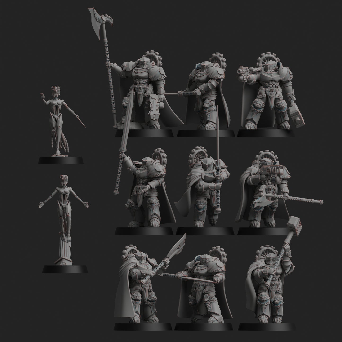 Diverging Realms - Scion - Queensguard Custodians Squad x 10