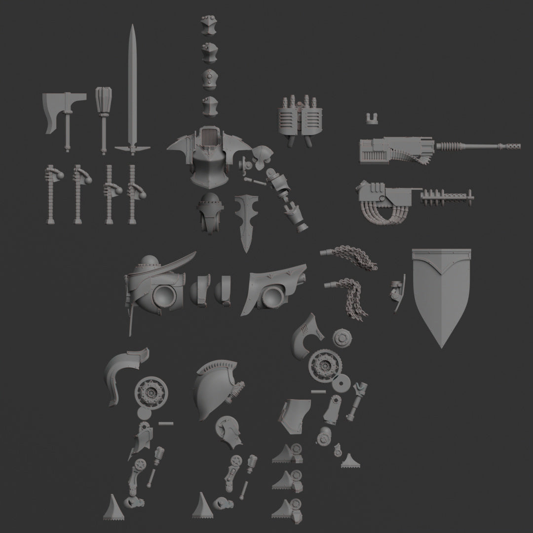 Diverging Realms, Quad Glaive Mech of the Imperial Houses, Knights Division x 2