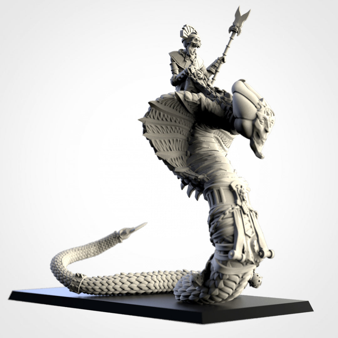 Tomb King Necropolis Knights Proxy On Mummy Snake With Septor
