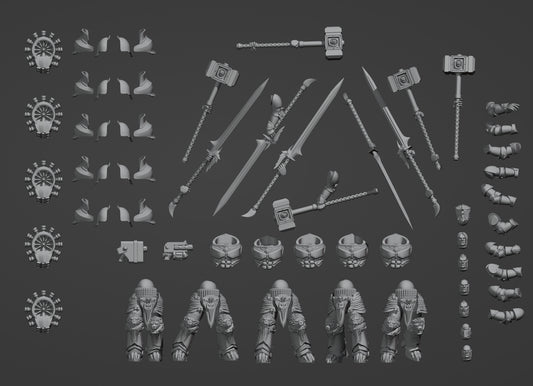 Diverging Realms - Scion - Queens Custodians x 5 (+ watcher)