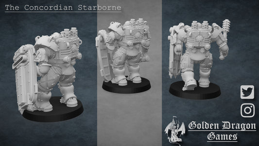 X19 Badger Hardsuit x 3, Imperial Walker of the Starbourne Guard, Bull Division