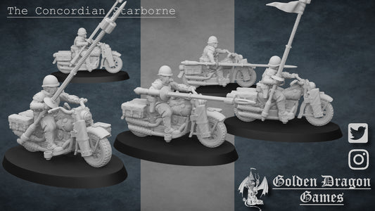 Bike Riders of the Starborne Guard x 5, Rough Ground Division