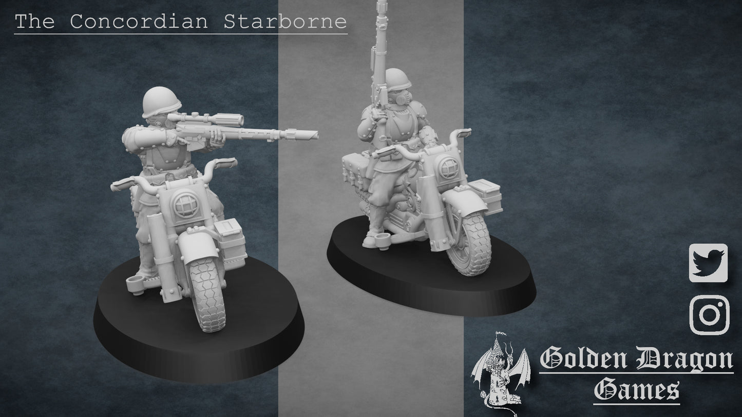 Bike Riders of the Starborne Guard x 5, Rough Ground Division