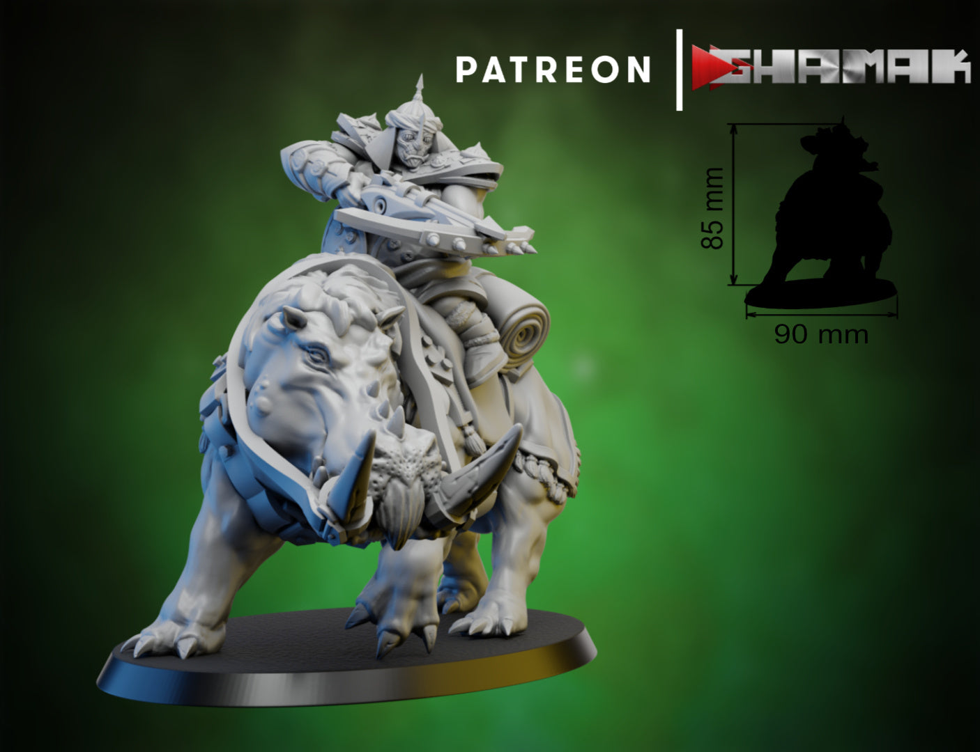 Wargames Compatible - Persian Ogre Tribes - Hippo Pack Champion