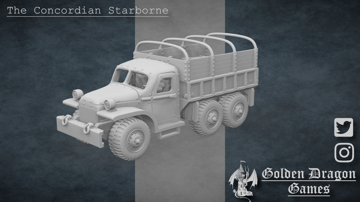 Wargames Compatible - Starborne M56 Supply Truck - Flatbed