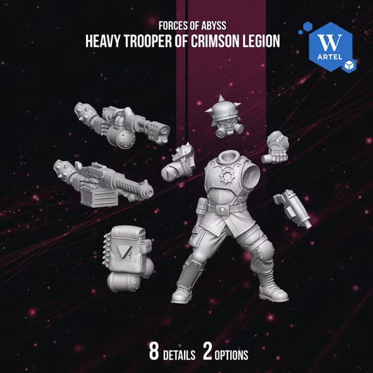 Artel W, Forces of Abyss, Heavy Trooper, Crimson Legion, Custist Flamer Stubber