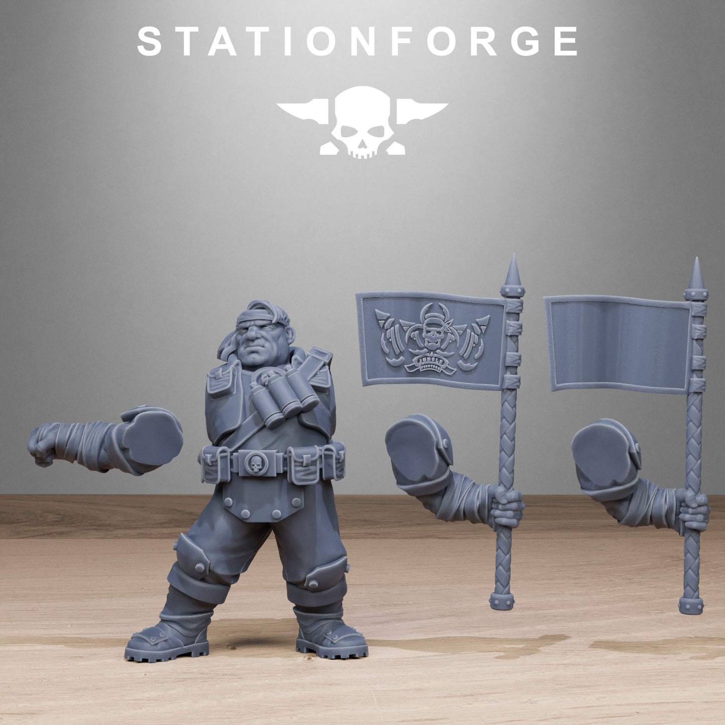 Imperial Ogres of the Grim Guard x 10, Death Division, Jungle Mutant Korps