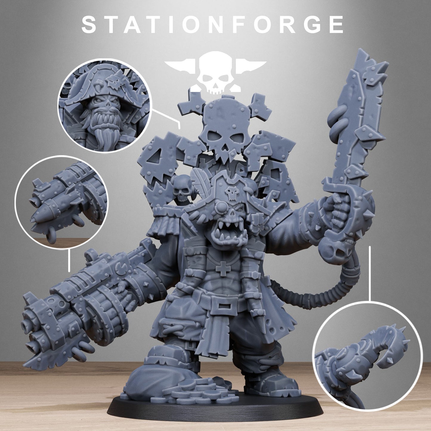 Orkaz Pirate Boss, Captain Badrock, Stationforge