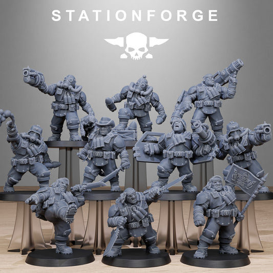 Imperial Ogres of the Grim Guard x 10, Death Division, Jungle Mutant Korps