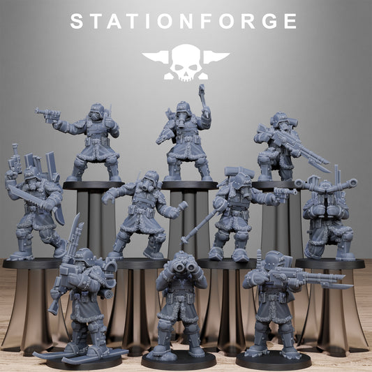 Imperial Soldiers of the Grim Guard x 10, Death Division, Frostwatch Patrol