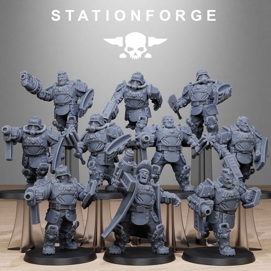 Imperial Ogres of the Grim Guard x 10, Death Division, Armoured Mutant Korps