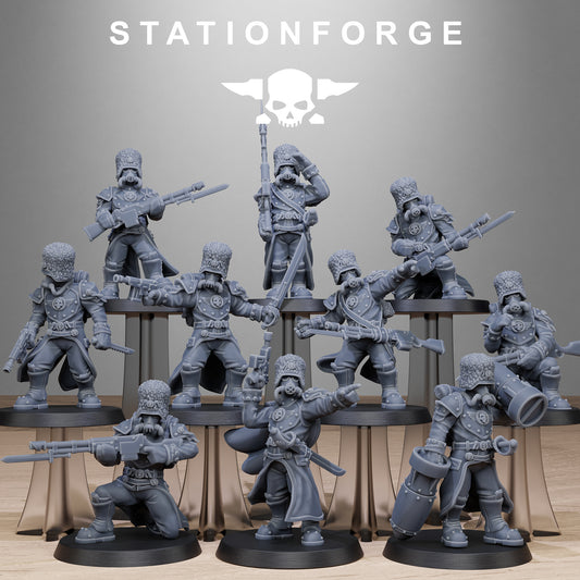 Imperial Soldiers of the Grim Guard x 10, Death Division, Royal Firstborn Korps