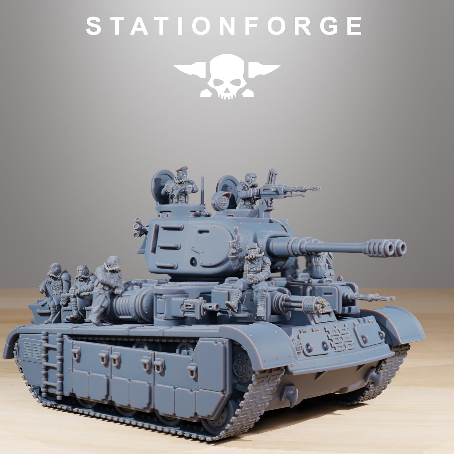 Heavy Imperial Battle Tank of the Grim Guard, Death Division, Russ Korps