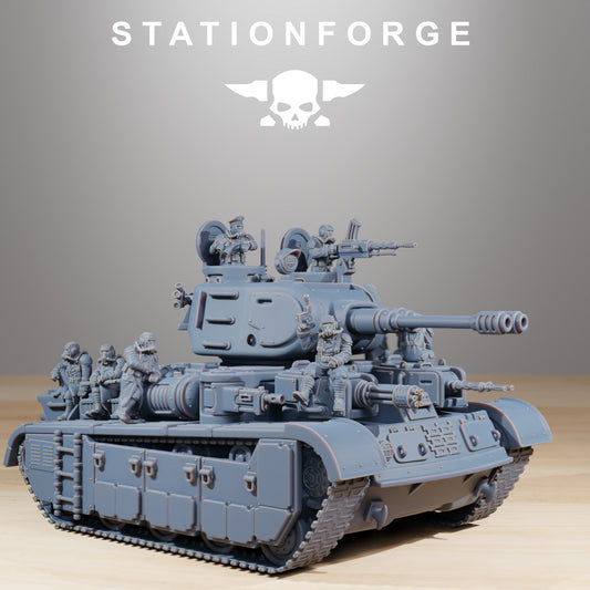 Heavy Imperial Battle Tank of the Grim Guard, Death Division, Russ Korps