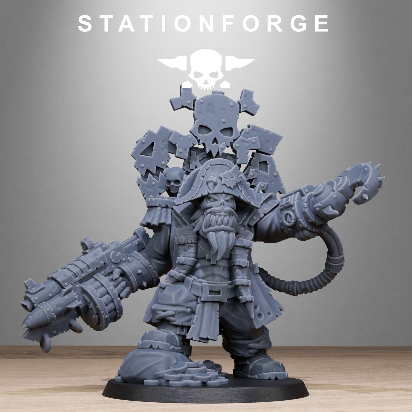 Orkaz Pirate Boss, Captain Badrock, Stationforge