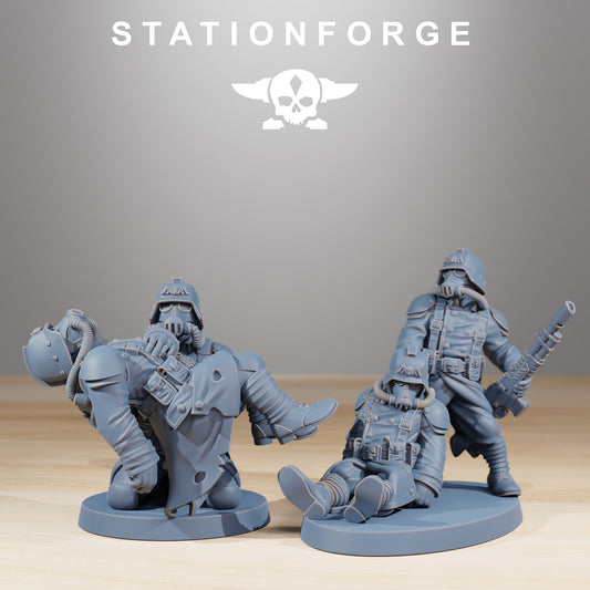 Fallen Imperial Soldiers of the Grim Guard x 16, Death Division,  Wounded Korps