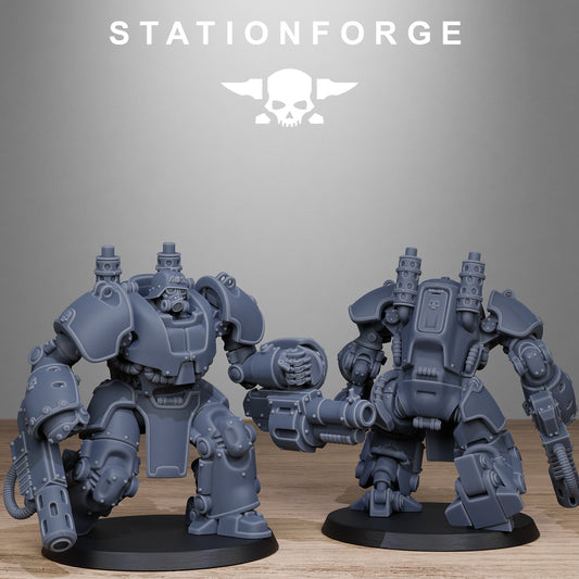 Imperial Ogres of the Grim Guard x 3, Death Division, Power Armour Korps