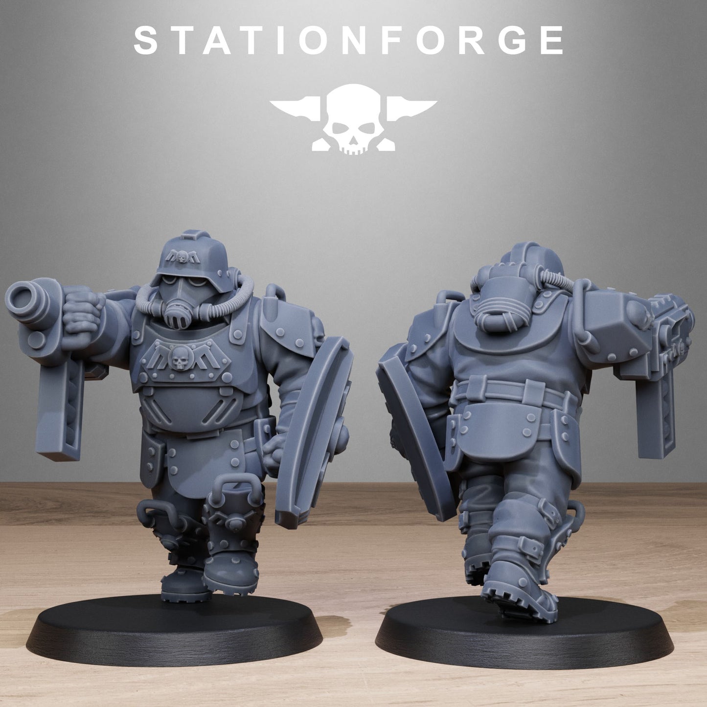 Imperial Ogres of the Grim Guard x 10, Death Division, Armoured Mutant Korps