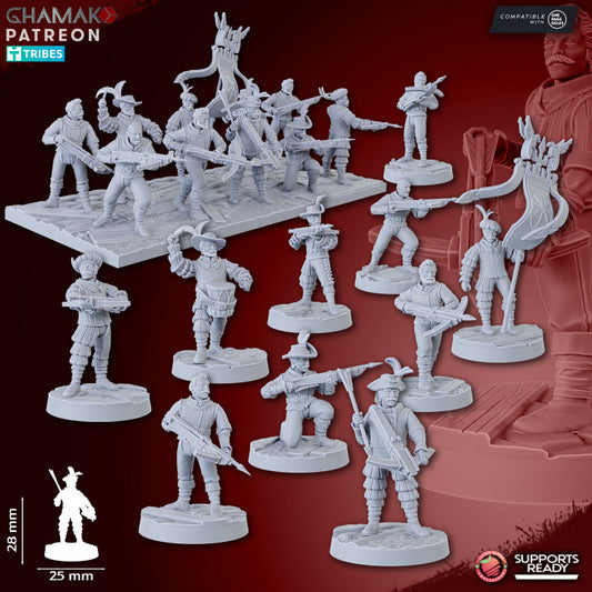 Armies of the Old Empire - Crossbowmen x 10, Infantrymen