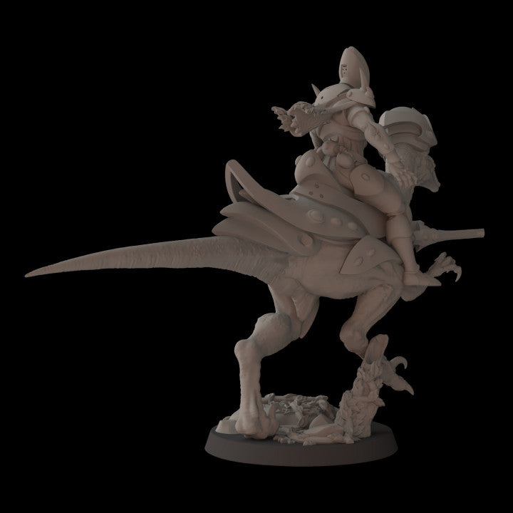 Aeterni Primeval Deinonichus riders x 3, Eldar Ones, Fantasy Cult Miniatures