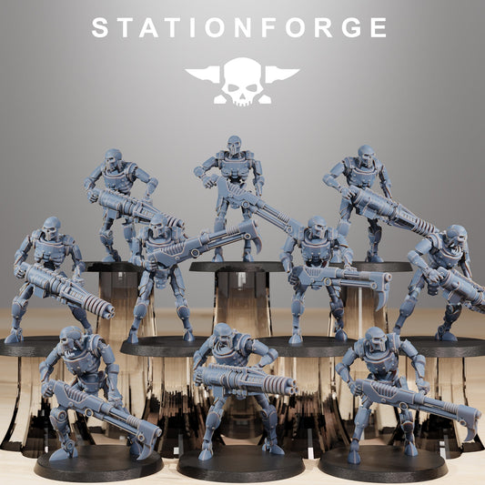 Robot Warriors of the Necro Tombs x 10, Mixed (Cannon and Rifles), Astronet X1