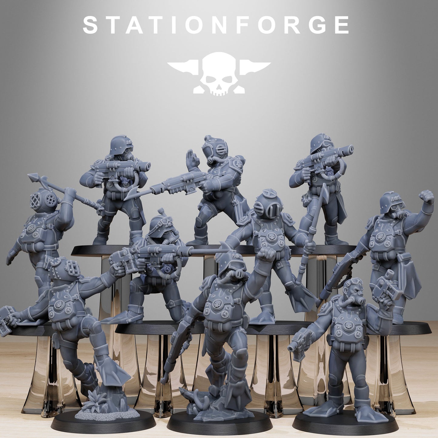 Imperial Soldiers of the Grim Guard x 10, Death Division, Diver Korps