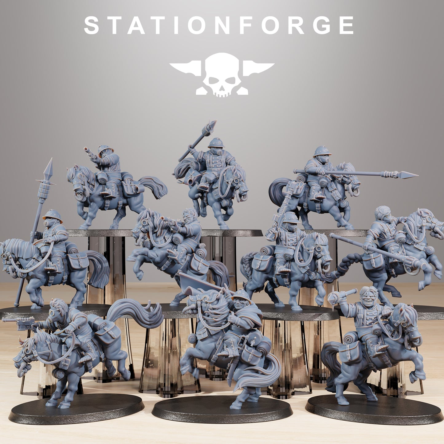 Pony Cavalry Riders of the Grim Guard x 5, Rough Ground Division, Cavalry Korps